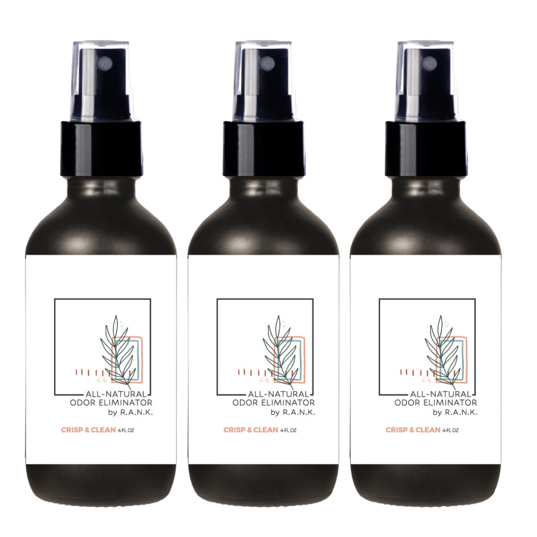 On The Go 3 Pack RANK Natural Odor Eliminating Spray 4 oz
