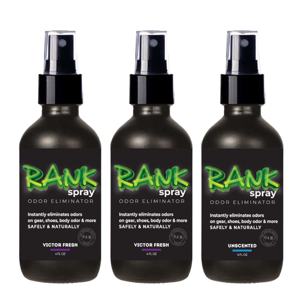 On The Go 3 Pack RANK Odor Eliminating Spray 4 oz