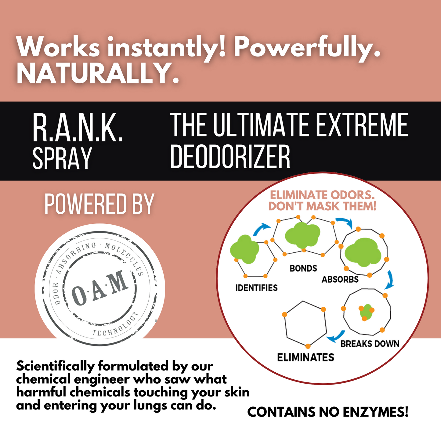 Buy 2 Get 1 Free RANK Natural Odor Eliminating Spray 16 oz